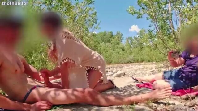 GentlyPerv two Girls make me Cum during a Picnic at the Beach